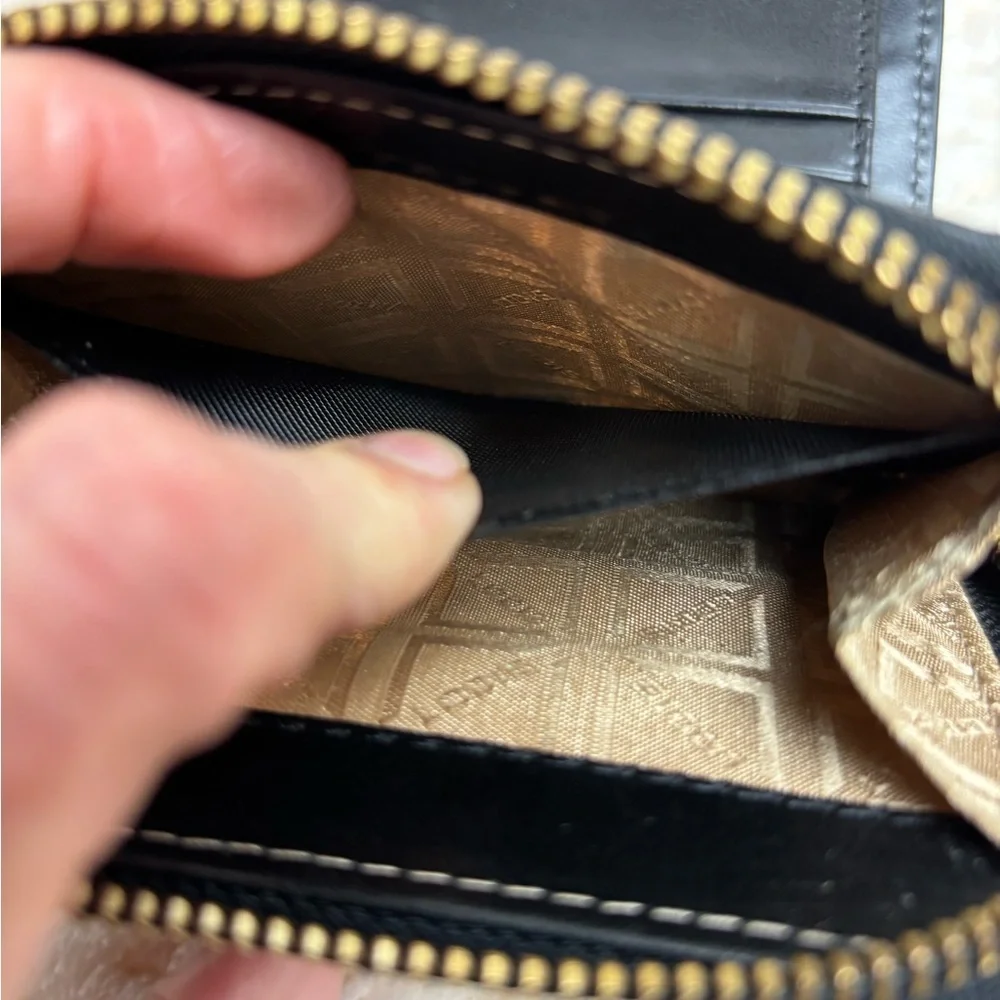 Lodis Black Leather Zip Around RFID Protection Wallet